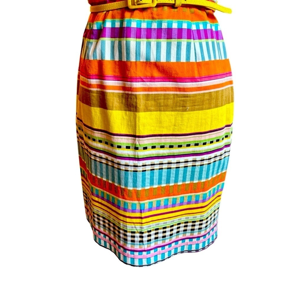London Times Multicolored Striped Sleeveless Sheath V Neck Dress Womens size 6 - Picture 14 of 16